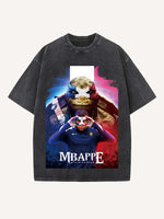 Kylian Mbappé Print Round Neck T-shirt