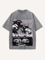 Breaking Bad Print Round Neck T-shirt
