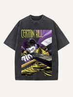 One-Punch Man Print Round Neck T-shirt