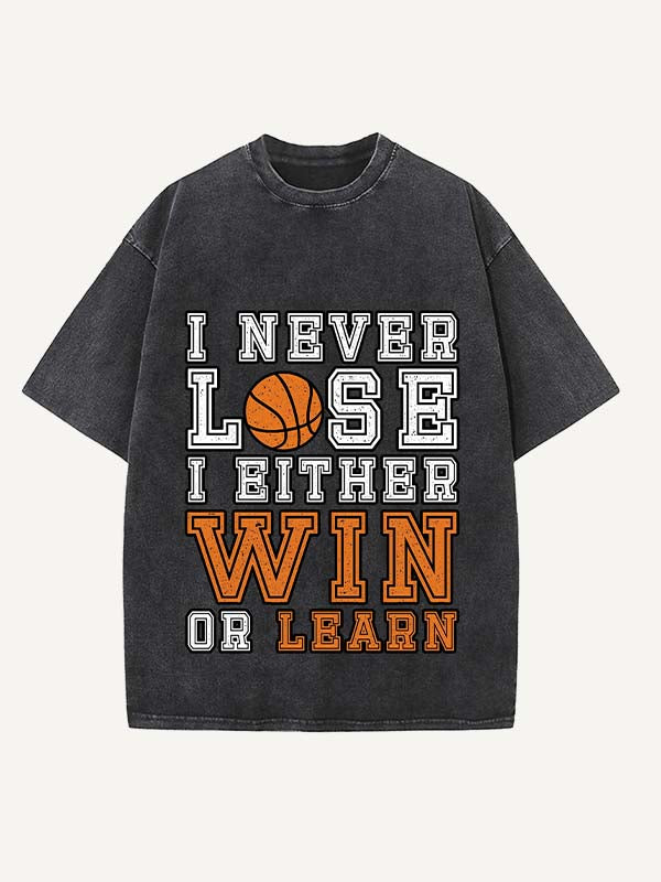 Basketball Aesthetic Print Round Neck T-shirt