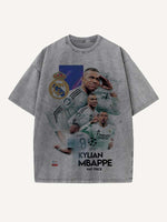 Kylian Mbappé Print Round Neck T-shirt