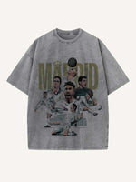Real Madrid Print Round Neck T-shirt