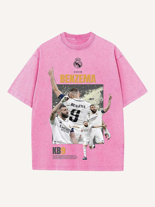 Karim Benzema Print Round Neck T-shirt
