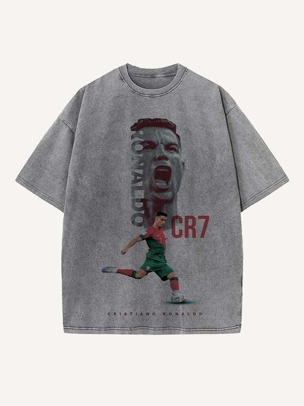 Cristiano Ronaldo Print Round Neck T-shirt