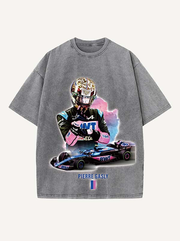 Pierre Gasly Print Round Neck T-shirt