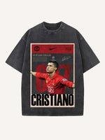 Cristiano Ronaldo Print Round Neck T-shirt