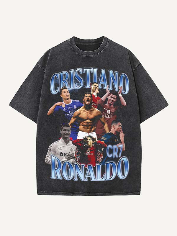 Cristiano Ronaldo Print Round Neck T-shirt
