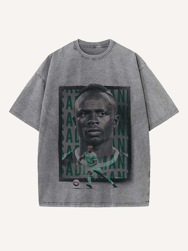 Sadio Mané Print Round Neck T-shirt