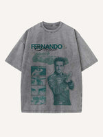 Fernando Alonso Print Round Neck T-shirt