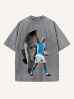 Erling Haaland Print Round Neck T-shirt