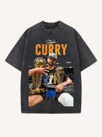 Stephen Curry Print Round Neck T-shirt