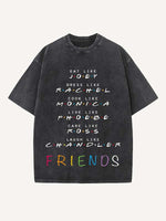 Friends Print Round Neck T-shirt