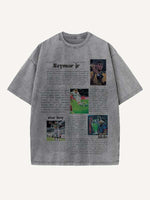 Neymar Print Round Neck T-shirt
