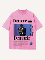 Ousmane Dembélé Print Round Neck T-shirt