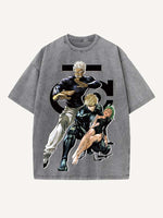 One-Punch Man Print Round Neck T-shirt