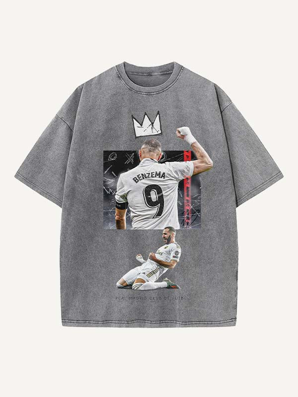 Karim Benzema Print Round Neck T-shirt