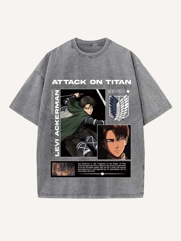 Attack on Titan Print Round Neck T-shirt