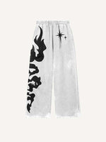 Scorpion&Graphic Print Elastic Waist Pants