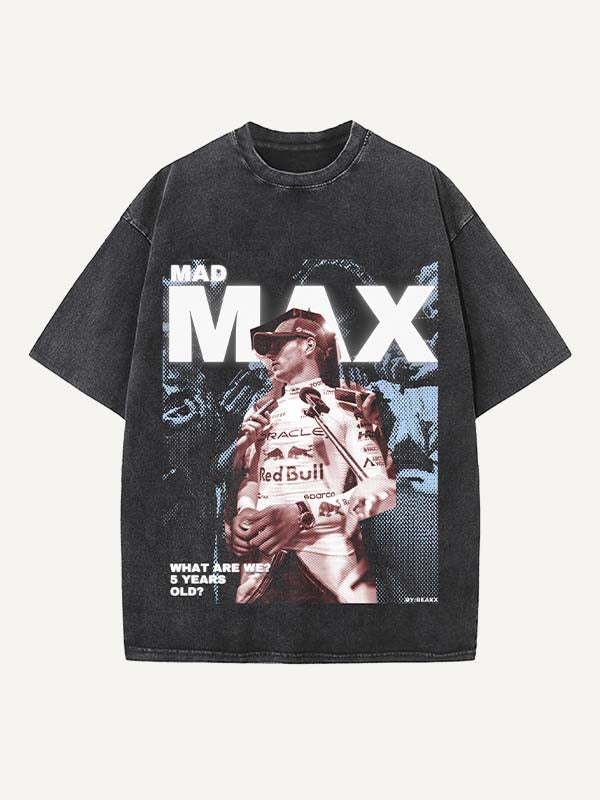 Max Verstappen Print Round Neck T-shirt