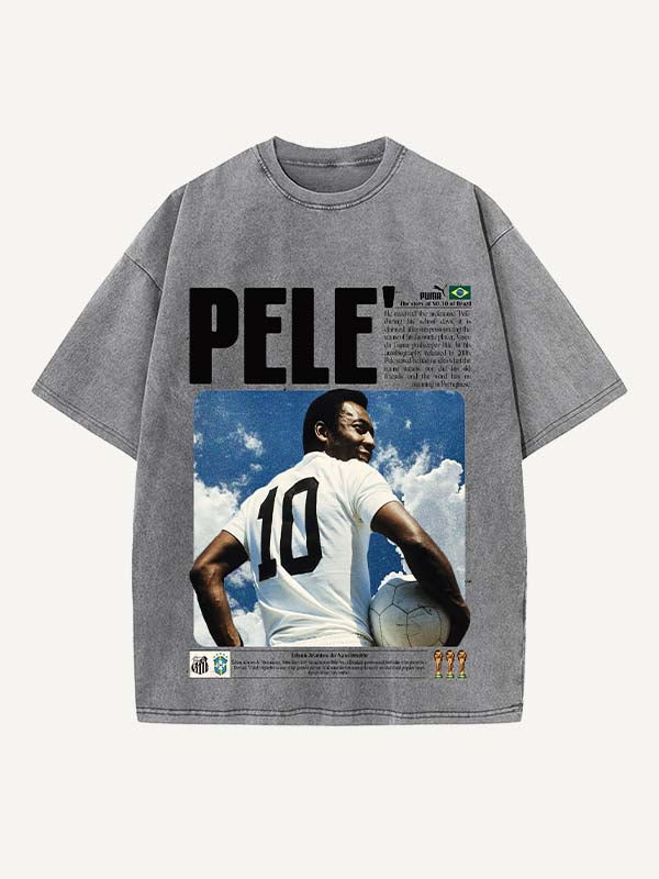 Pelé Print Round Neck T-shirt