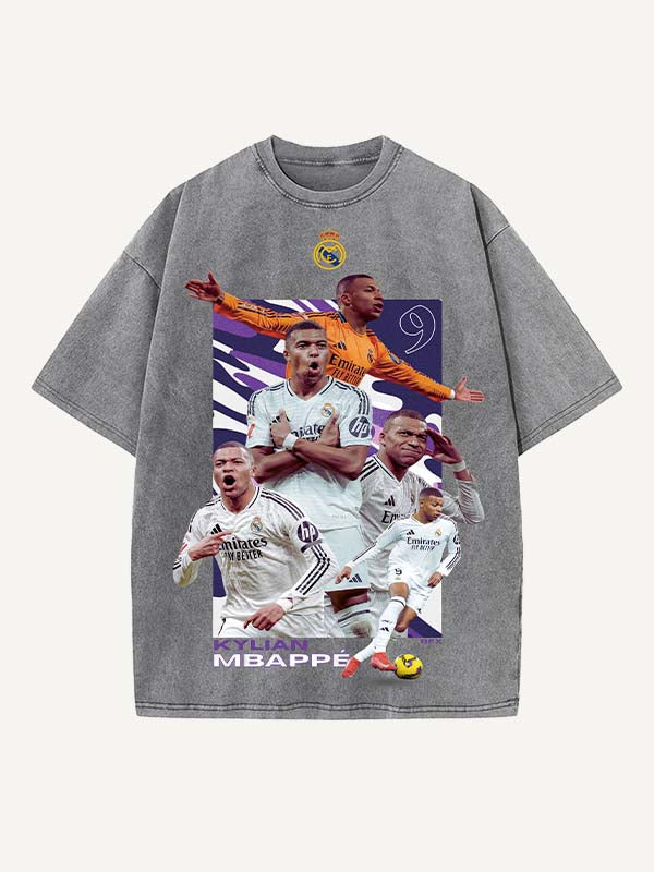 Kylian Mbappé Print Round Neck T-shirt