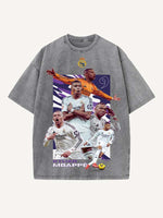 Kylian Mbappé Print Round Neck T-shirt