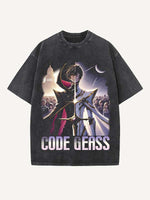 Code Geass Print Round Neck T-shirt