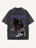 Code Geass Print Round Neck T-shirt