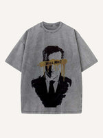 Sherlock Print Round Neck T-shirt
