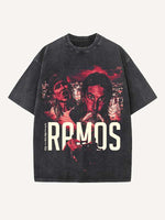 Sergio Ramos Print Round Neck T-shirt