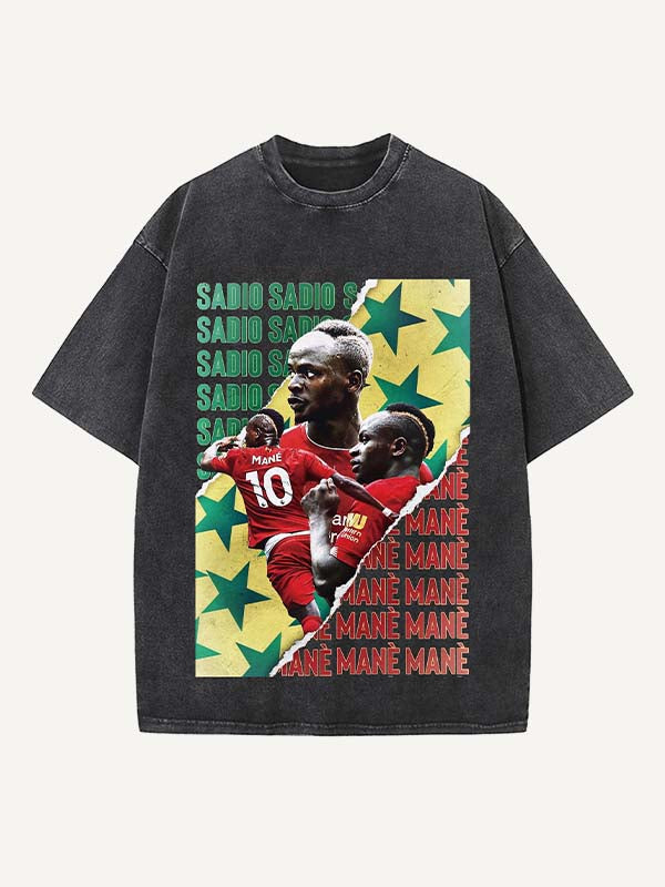 Sadio Mané Print Round Neck T-shirt