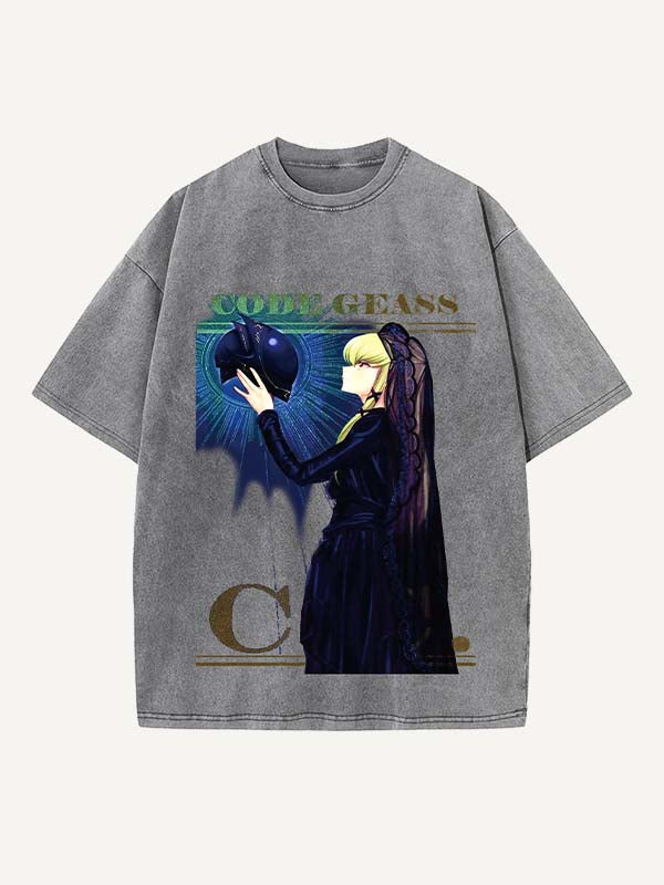 Code Geass Print Round Neck T-shirt