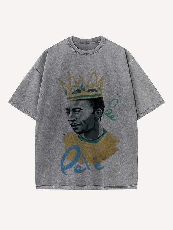 Pelé Print Round Neck T-shirt