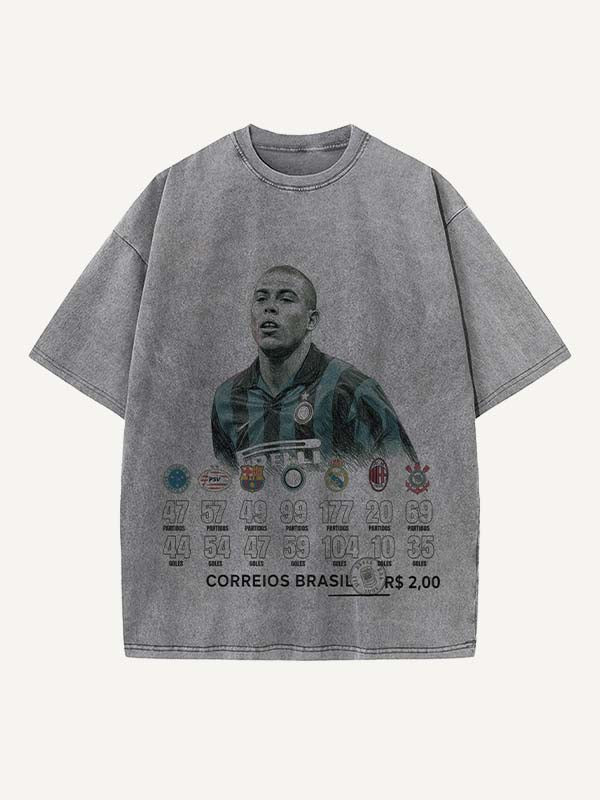 Ronaldo Print Round Neck T-shirt