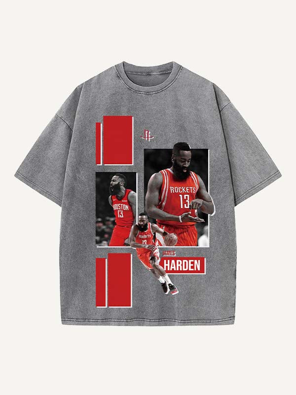 James Harden Print Round Neck T-shirt