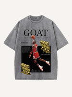 Michael Jordan Print Round Neck T-shirt