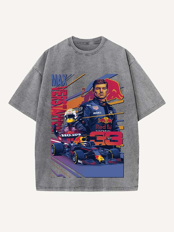 Max Verstappen Print Round Neck T-shirt
