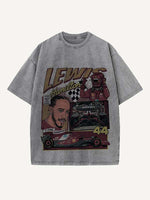 Lewis Hamilton Print Round Neck T-shirt
