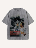 Neymar Print Round Neck T-shirt