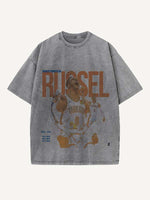 Russell Westbrook Print Round Neck T-shirt