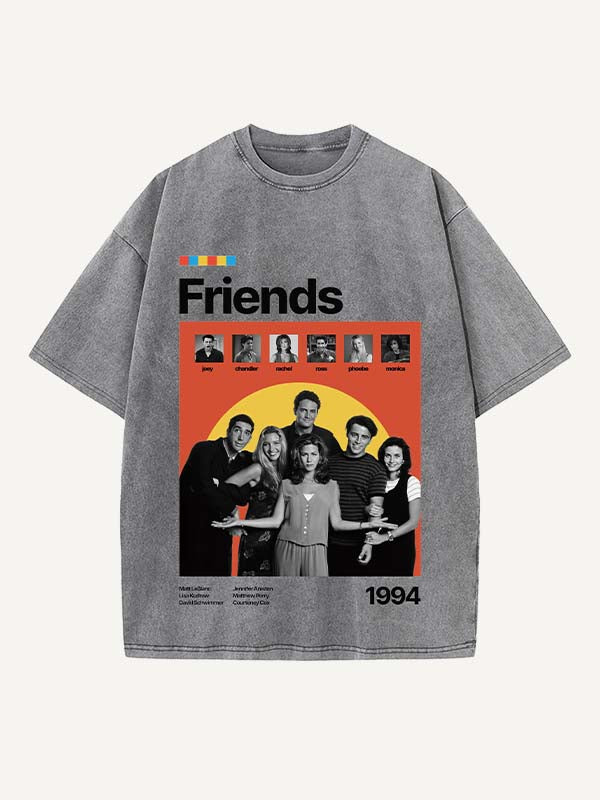 Friends Print Round Neck T-shirt