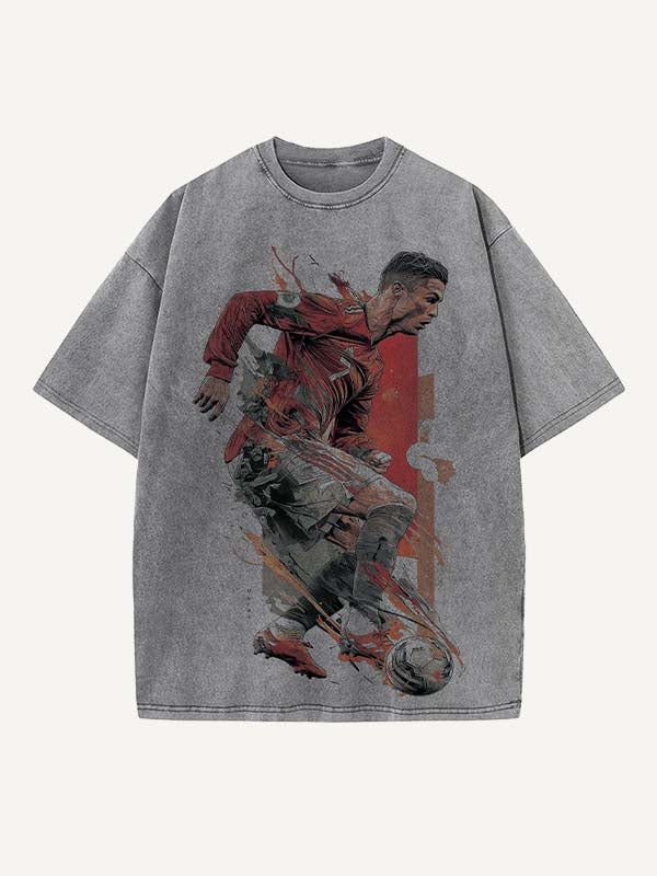 Cristiano Ronaldo Print Round Neck T-shirt