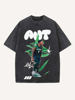 Anthony Edwards Print Round Neck T-shirt