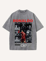 Cristiano Ronaldo Print Round Neck T-shirt