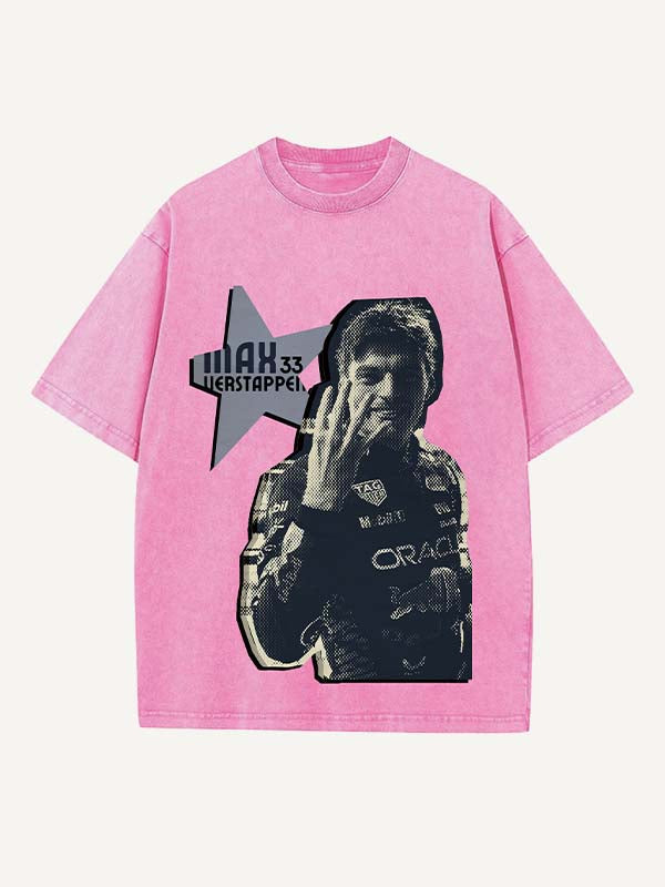 Max Verstappen Print Round Neck T-shirt