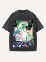 One-Punch Man Print Round Neck T-shirt