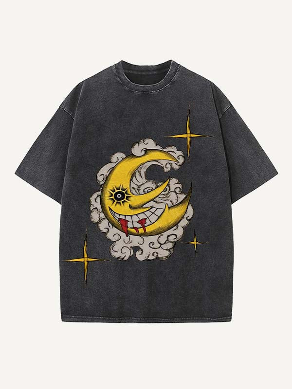 Soul Eater Print Round Neck T-shirt