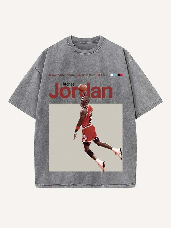 Michael Jordan Print Round Neck T-shirt