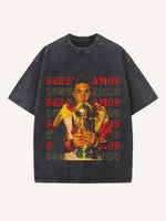 Sergio Ramos Print Round Neck T-shirt