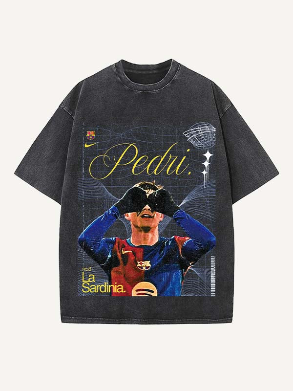 Pedri Print Round Neck T-shirt